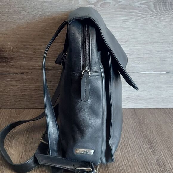 Vintage Tignanello Black Leather Backpack main image 10